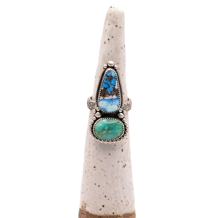 Golden Hills Turquoise Goddess Ring  / U.S. Size 9