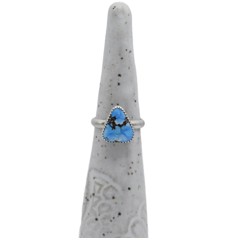 Golden Hills Turquoise & Sterling Silver Simple Ring  / U.S. Size 7