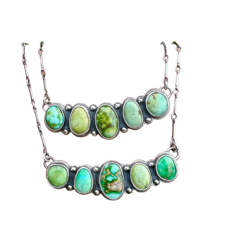 Verde Valley & Sonoran Gold Turquoise Horizontal Stone Collector Necklace