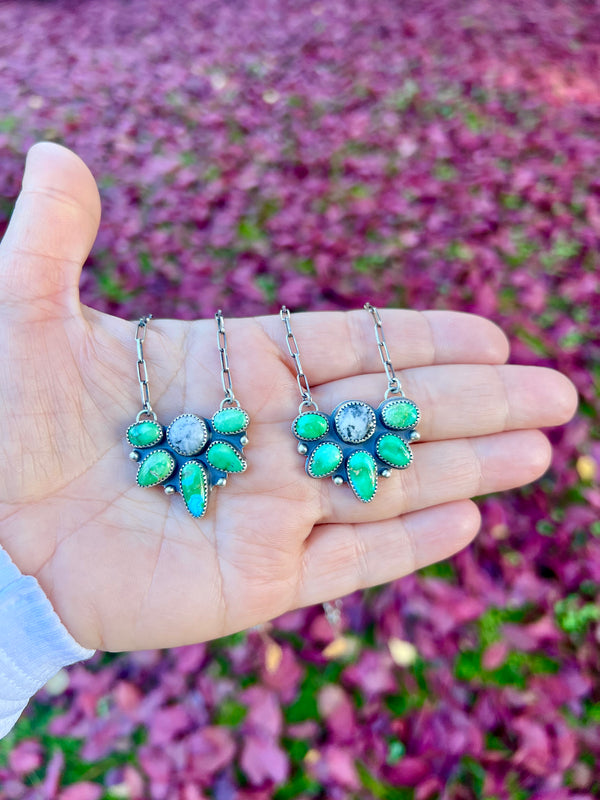Soulshine Pendant: Verde Valley & White Buffalo Turquoise