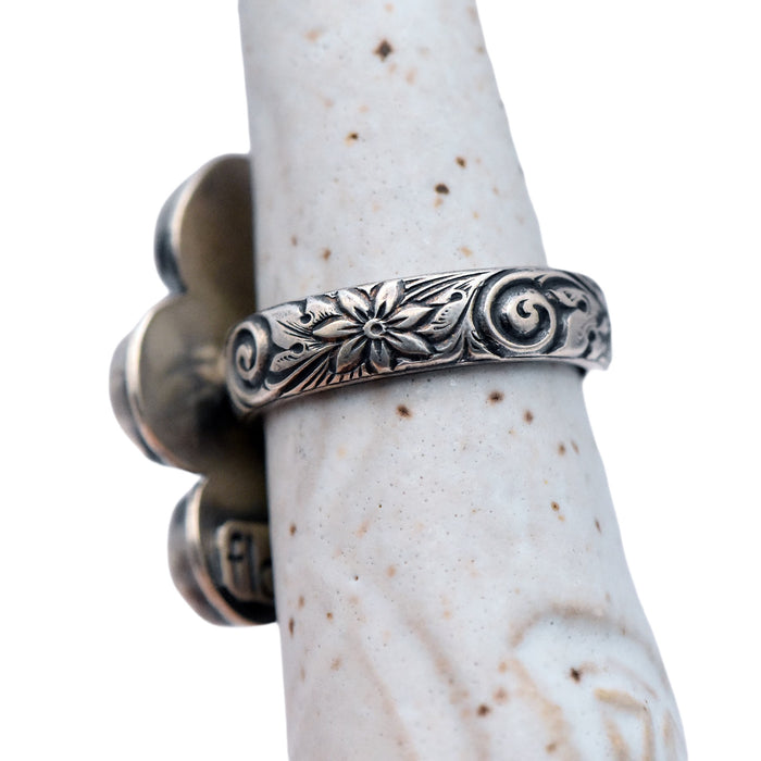 Morning Star & Sonoran Gold Turquoise Blooming Ring  / U.S. Size 7