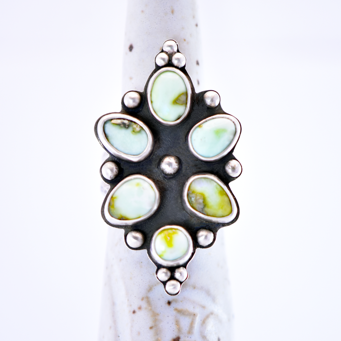 Dawnflower Ring / Palomino Variscite / U.S. Size 9 1/2