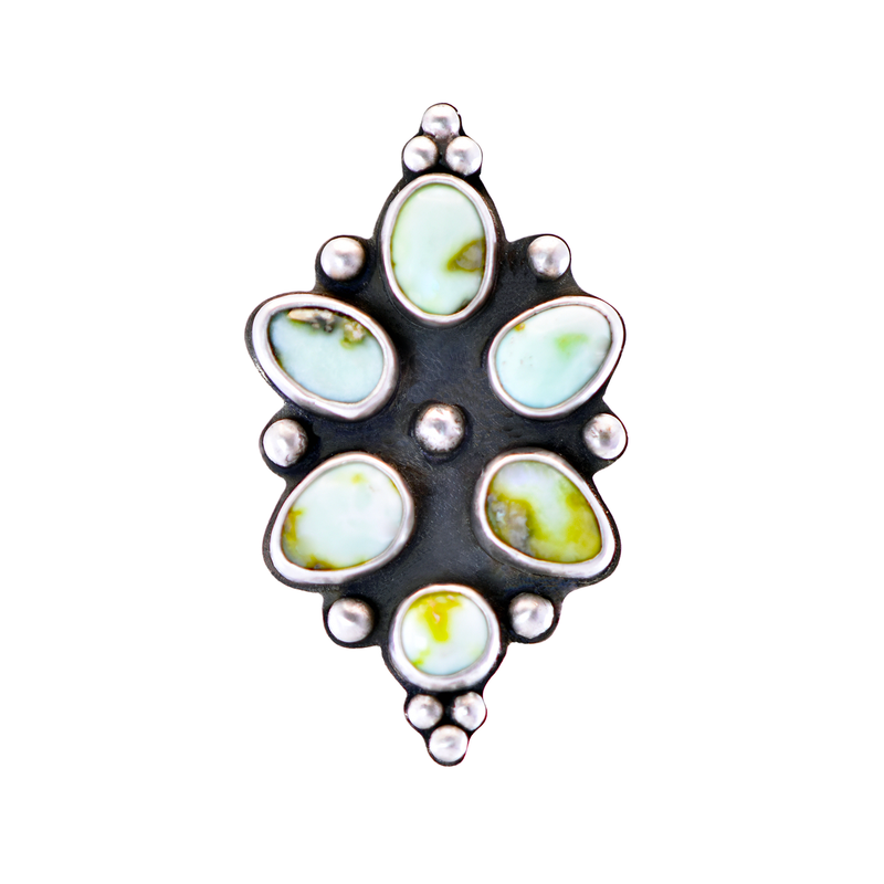 Dawnflower Ring / Palomino Variscite / U.S. Size 9 1/2