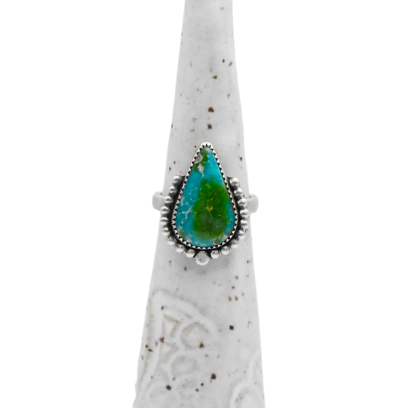 Sonoran Gold Turquoise & Sterling Silver Ring  / U.S. Size 7