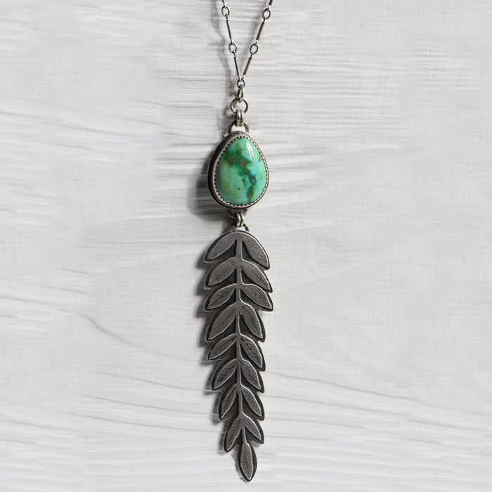 Verde Valley Turquoise & Sterling Silver Fern Necklace