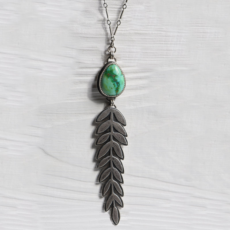 Verde Valley Turquoise & Sterling Silver Fern Necklace