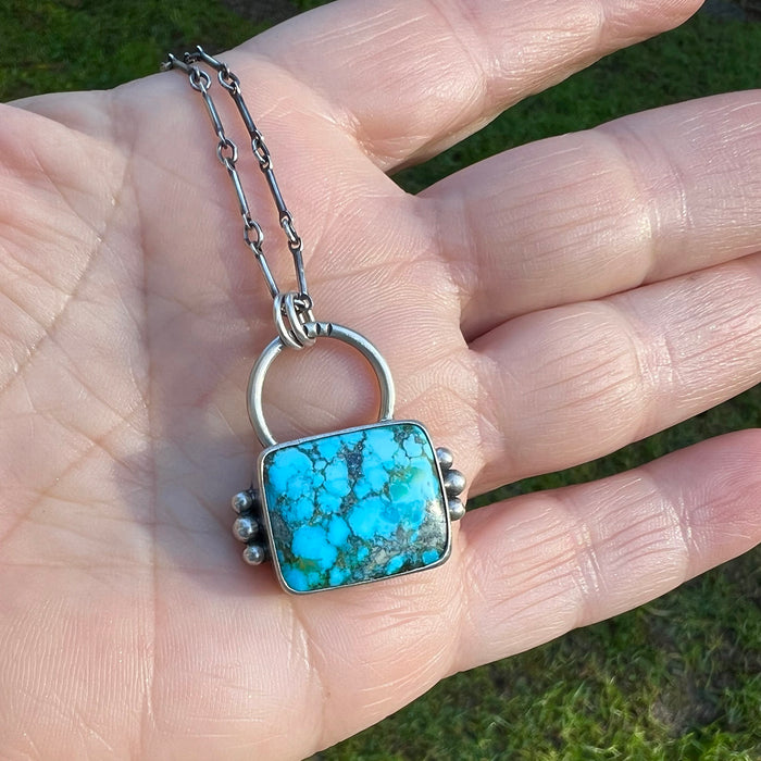 Blue Moon Turquoise & Sterling Silver Pendant