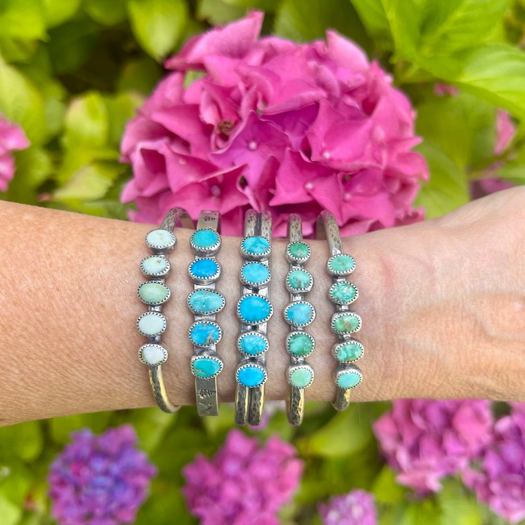 Coming Soon: Emerald Valley Turquoise + Palomino Variscite + Sterling Silver Cuffs