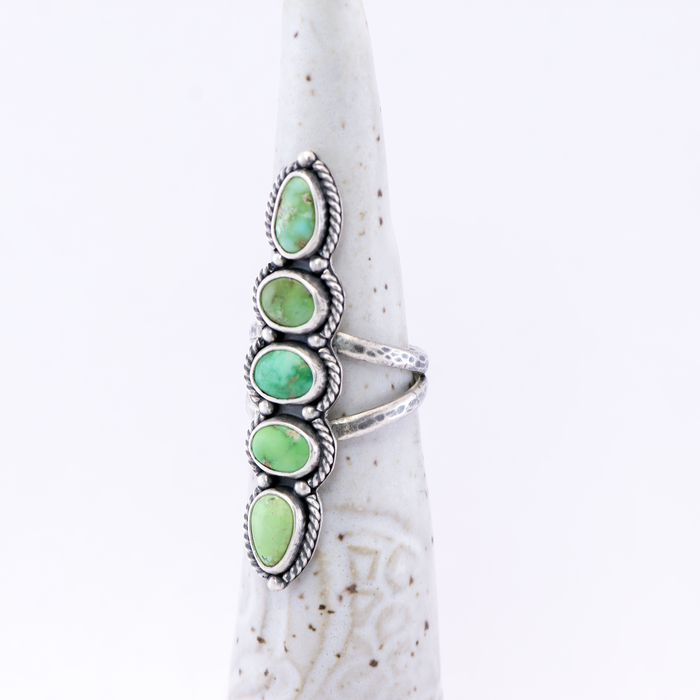 Emerald Valley & Verde Valley Turquoise Stacked Ring / U.S. Size 9