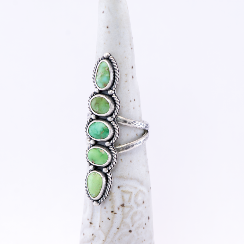 Emerald Valley & Verde Valley Turquoise Stacked Ring / U.S. Size 9