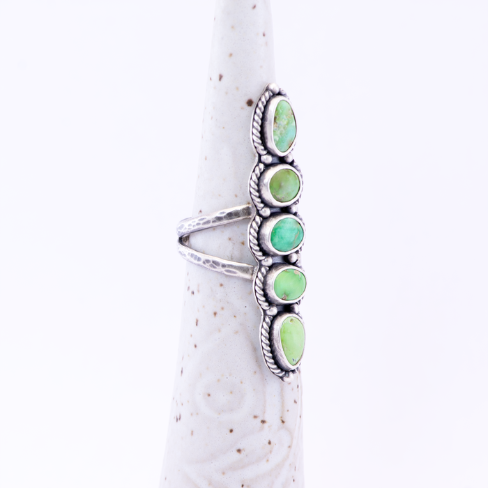 Emerald Valley & Verde Valley Turquoise Stacked Ring / U.S. Size 9