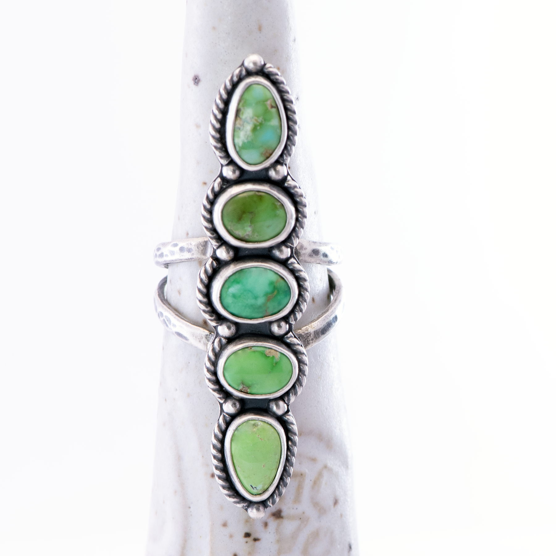 Emerald Valley & Verde Valley Turquoise Stacked Ring / U.S. Size 9