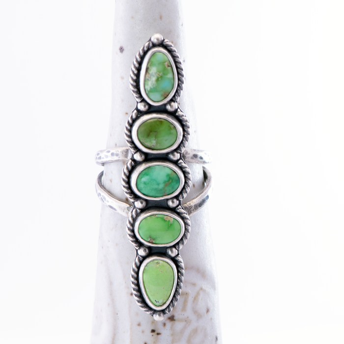 Emerald Valley & Verde Valley Turquoise Stacked Ring / U.S. Size 9