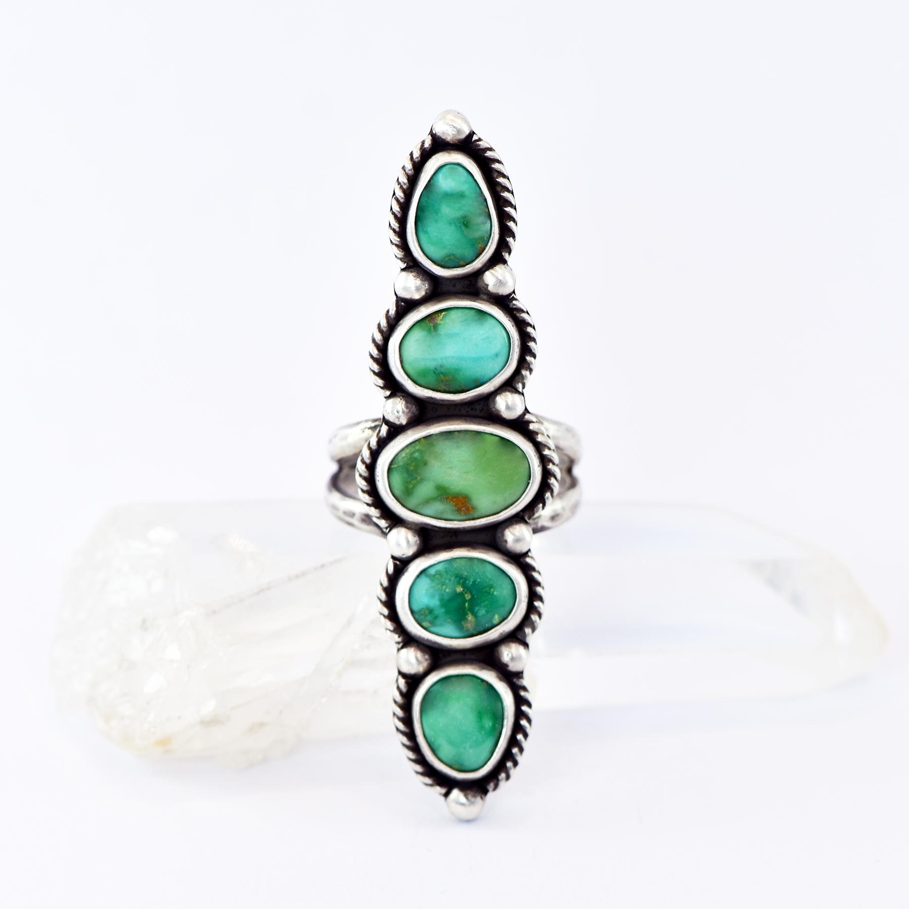 Emerald Valley Turquoise Stacked Ring / U.S. Size 6 1/2