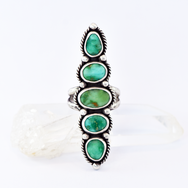 Emerald Valley Turquoise Stacked Ring / U.S. Size 6 1/2