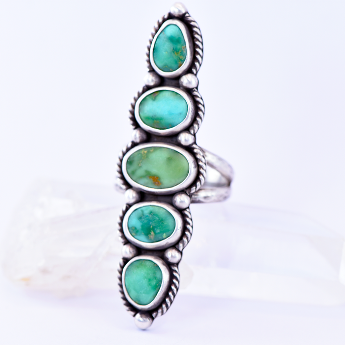 Emerald Valley Turquoise Stacked Ring / U.S. Size 6 1/2