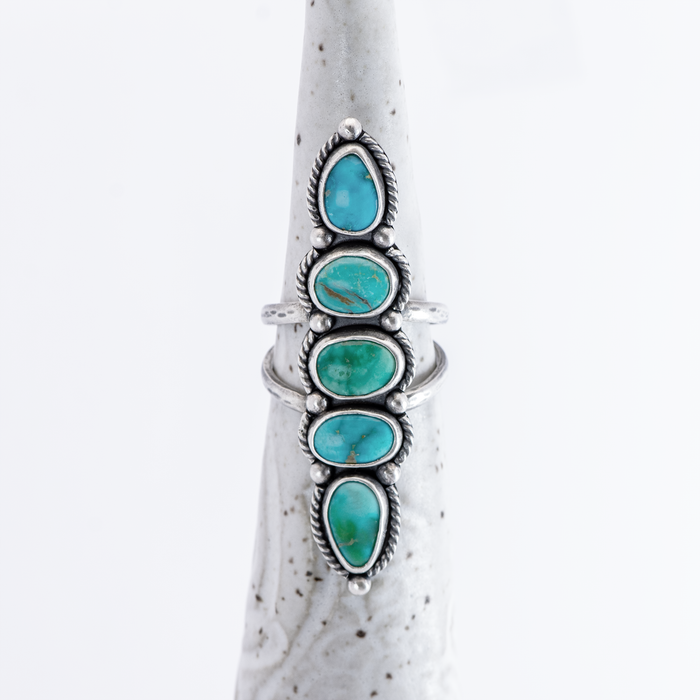 Emerald Valley Turquoise Stacked Ring / U.S. Size 9