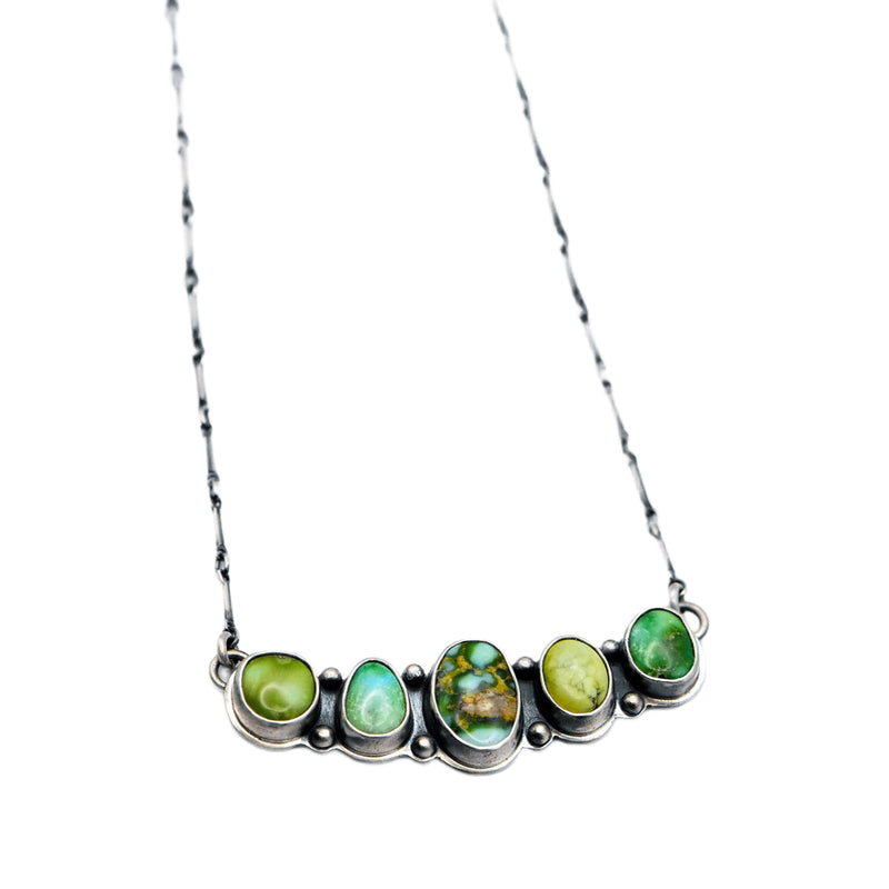 Verde Valley & Sonoran Gold Turquoise Horizontal Stone Collector Necklace