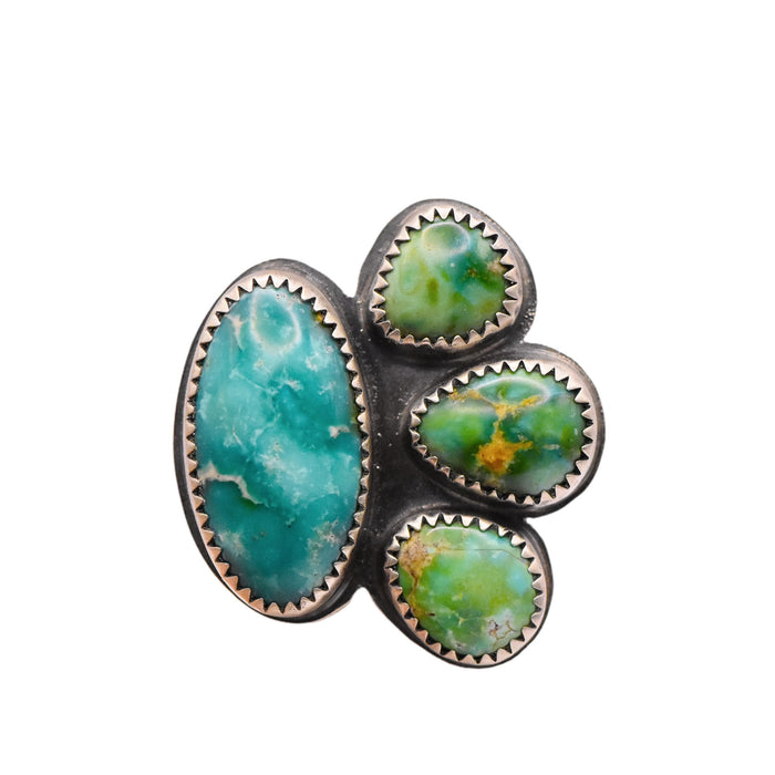 Morning Star & Sonoran Gold Turquoise Blooming Ring  / U.S. Size 7