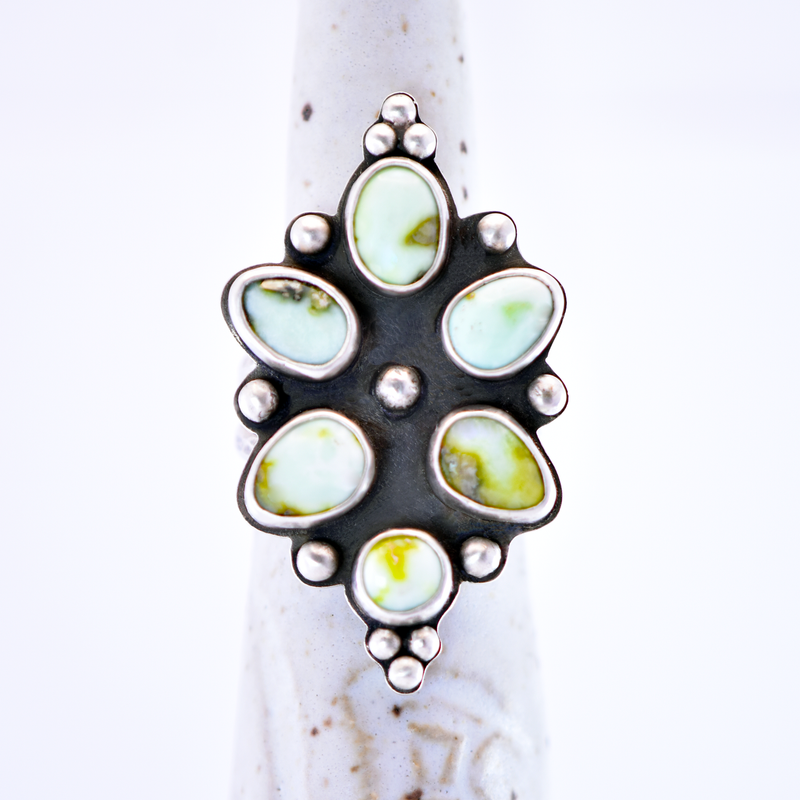Dawnflower Ring / Palomino Variscite / U.S. Size 9 1/2