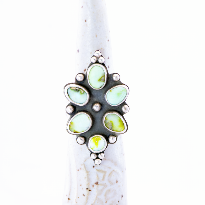 Dawnflower Ring / Palomino Variscite / U.S. Size 9 1/2