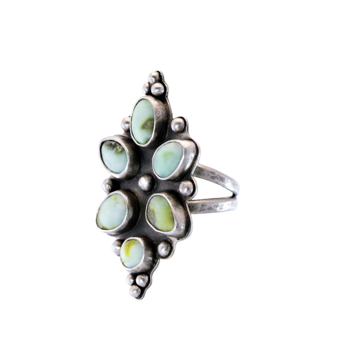 Dawnflower Ring / Palomino Variscite / U.S. Size 9 1/2