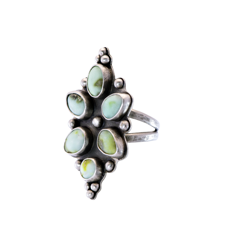 Dawnflower Ring / Palomino Variscite / U.S. Size 9 1/2