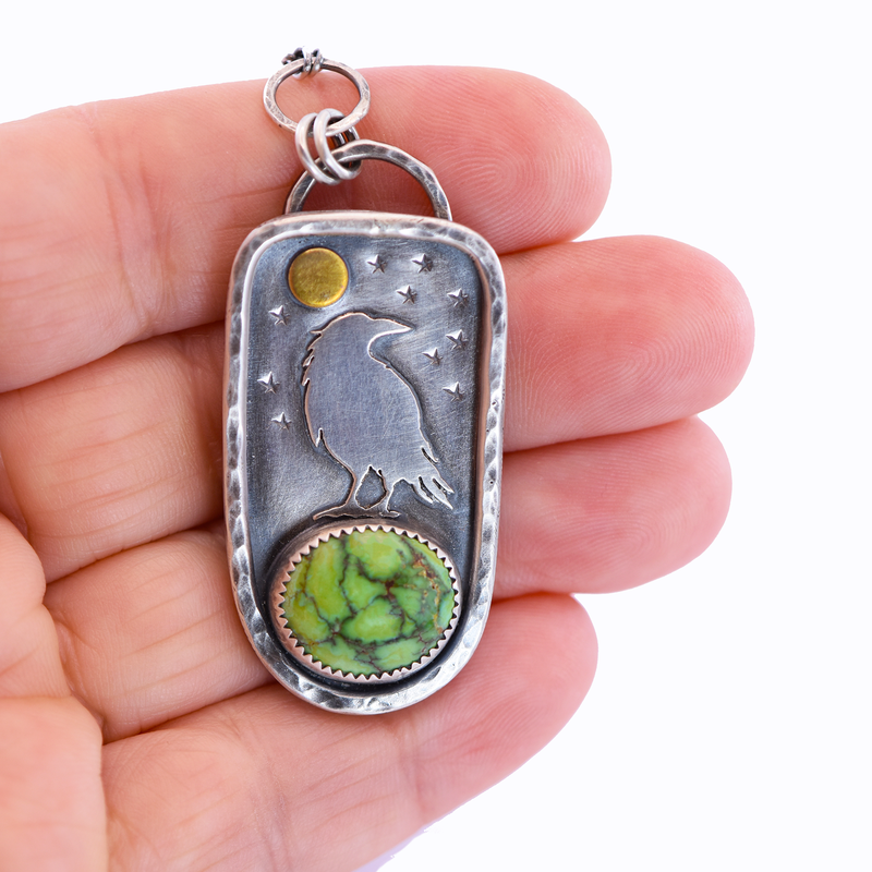 The Raven’s Vigil Pendant — Forest Moon Collection