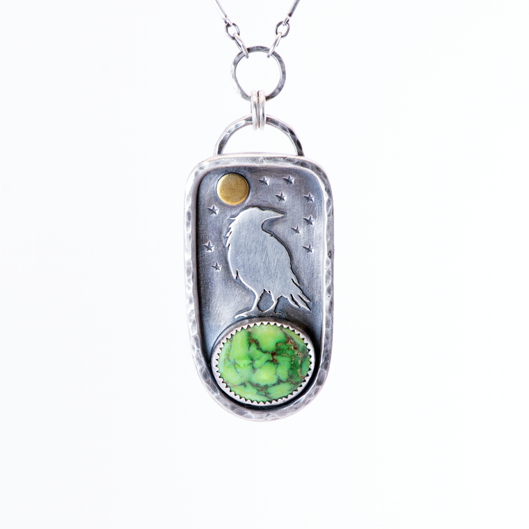 The Raven’s Vigil Pendant — Forest Moon Collection