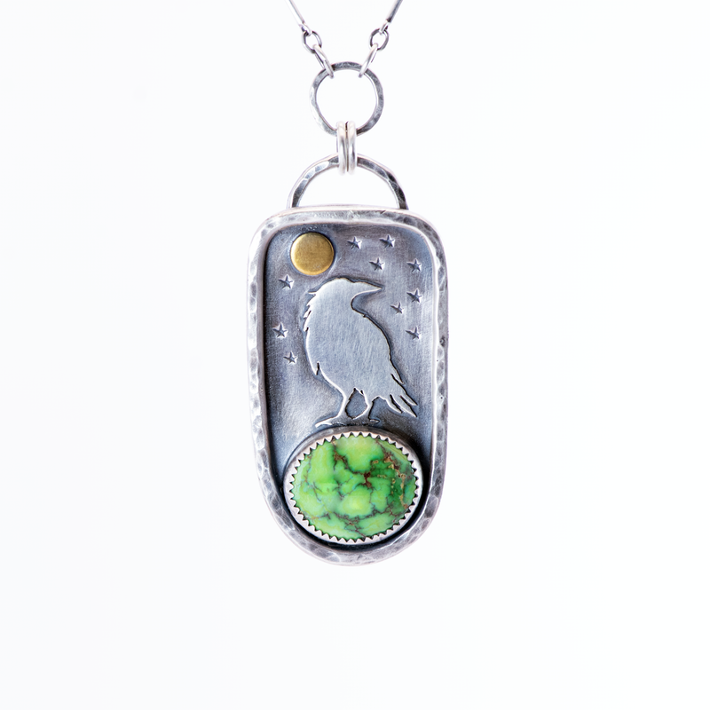 The Raven’s Vigil Pendant — Forest Moon Collection