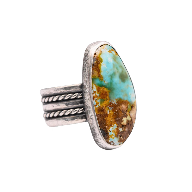 Sonoran Mountain Turquoise Sterling Silver Ring / U.S. Size 11