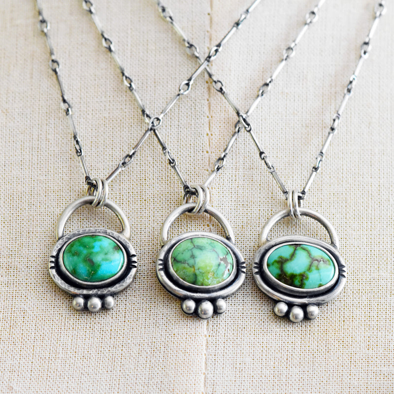 Verde Valley Turquoise & Sterling Silver Pendants - 3 Choices