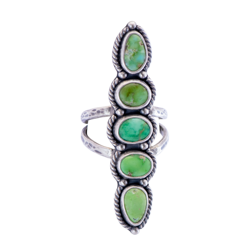 Emerald Valley & Verde Valley Turquoise Stacked Ring / U.S. Size 9