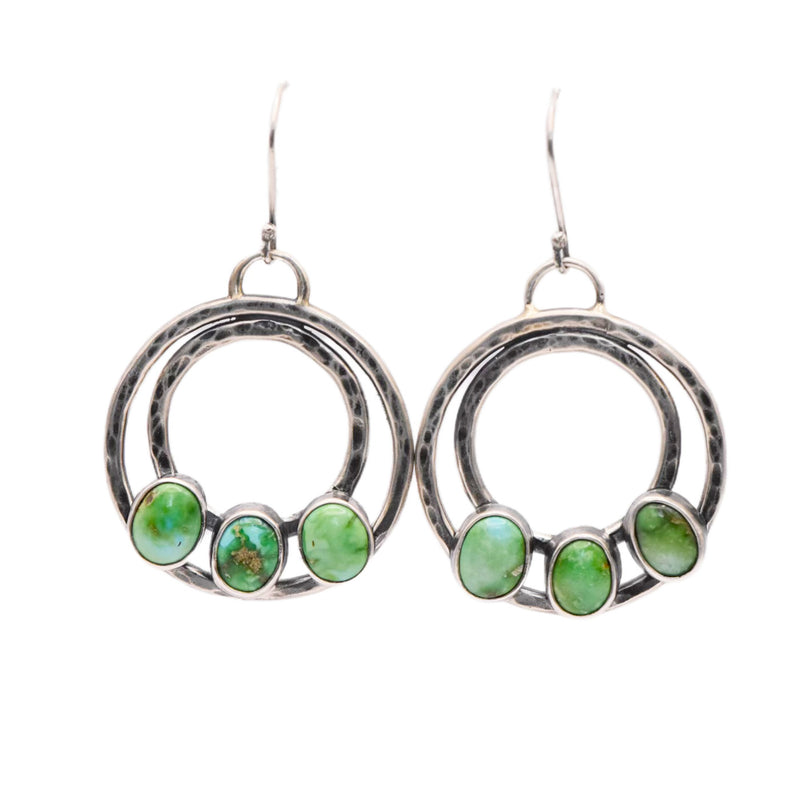 Verde Valley + Emerald Valley Turquoise Sterling Silver Hoops Earrings