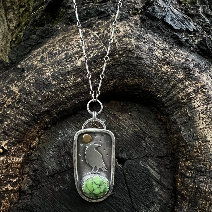 The Raven’s Vigil Pendant — Forest Moon Collection