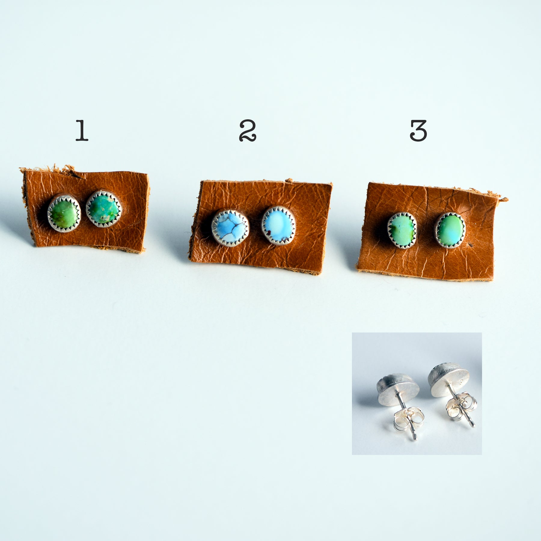 Sterling Silver & Turquoise Everyday Studs