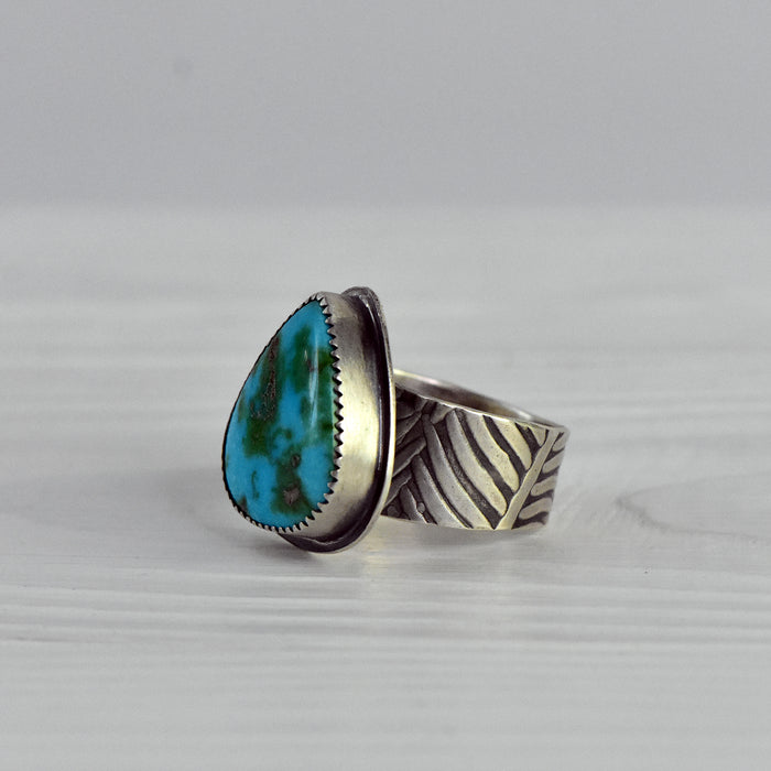 Stone Mountain Turquoise and Sterling Silver Ring - U.S. Size 10