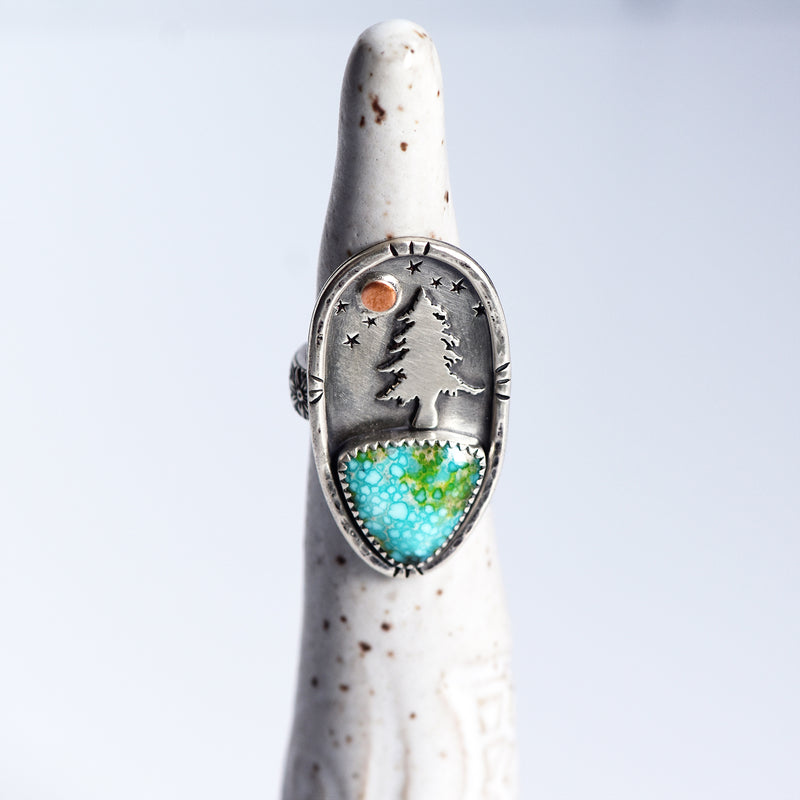 Sterling Silver & Turquoise Forest Rings ~ 3 Available