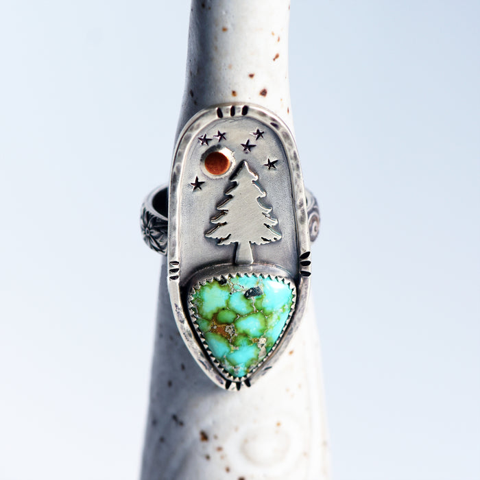 Sterling Silver & Turquoise Forest Rings ~ 3 Available